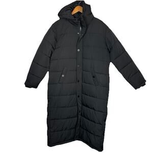 Free People x Universal Standard Everest Long Black Puffer Coat Jacket XS